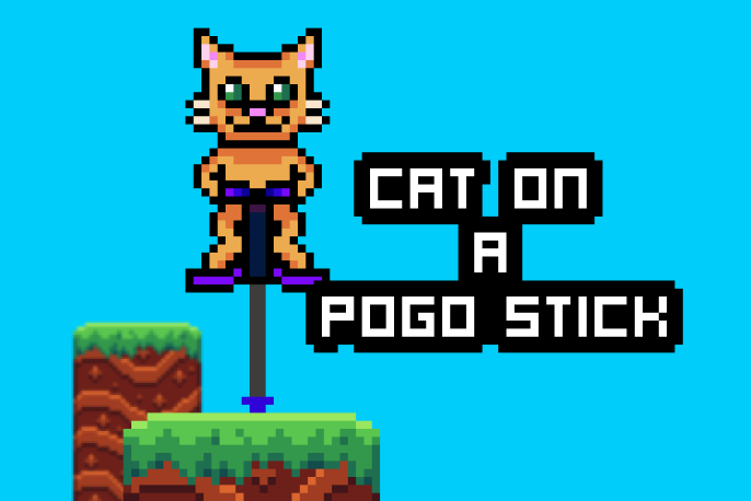Cat On A Pogo Stick